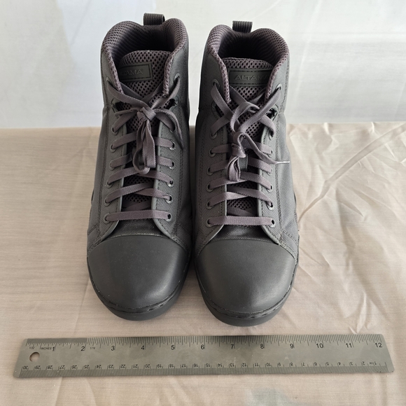 Men's Black and Gray High-Top Sneakers - Picture 4 of 5
